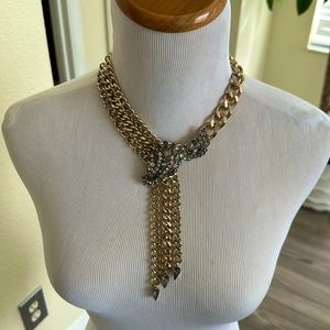 BCBG CHAIN NECKLACE. Missing one stone but unnoticeable.